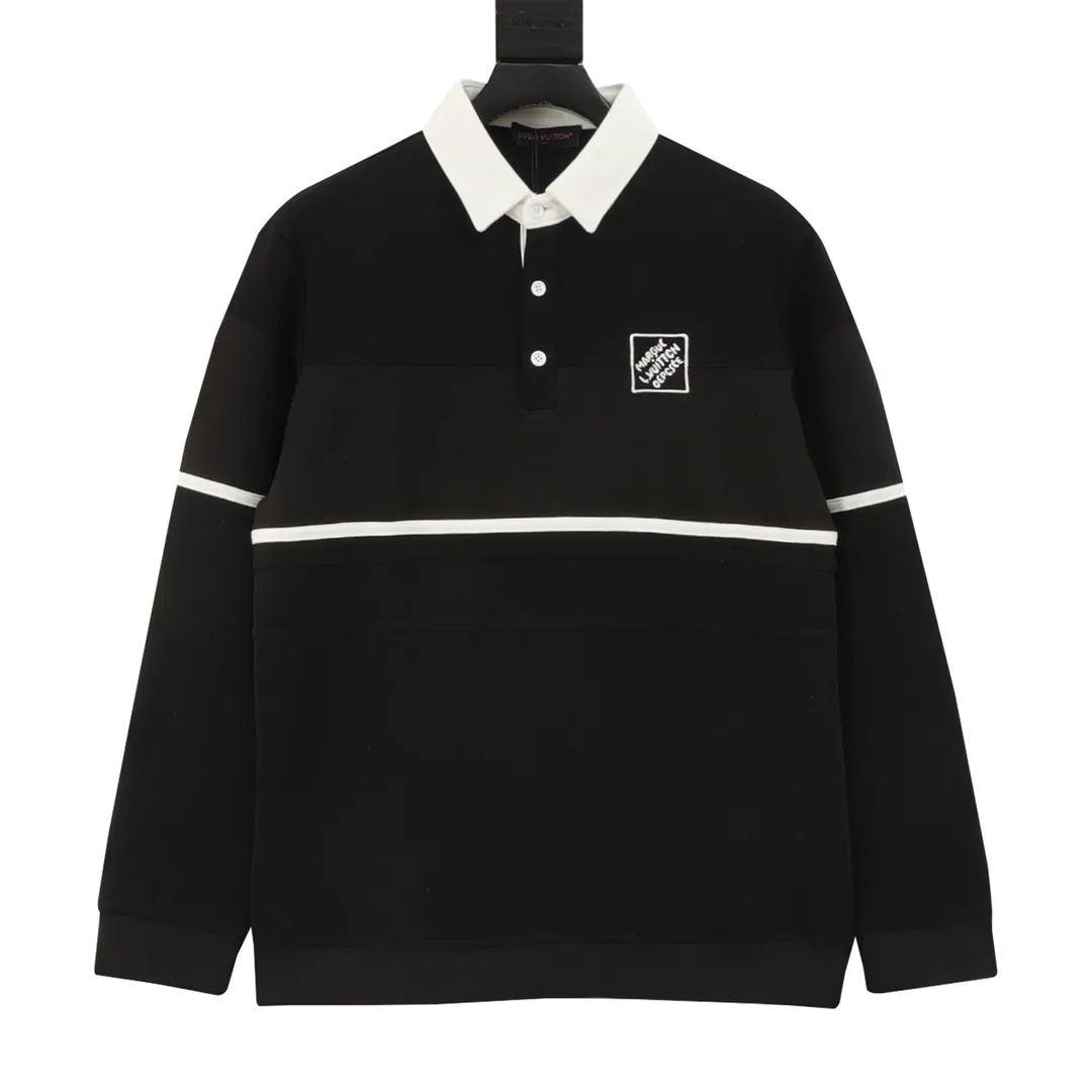 🅿️380 Louis Vuitton/Louis Vuitton patchwork embroidered lapel long-sleeved polo shirt made of customized fabrics. DuPont's Sorona material is added, which has good skin-friendliness, long-lasting antibacterial, anti-mite, and is more washable. The cotton thread has been repeatedly processed to remove inferior coarse fibers and impurities, leaving only high-quality cotton fibers, making the fabric more advanced and classy. Environmentally friendly polishing enzyme technology gives the fabric a clean appearance and clear texture. Simple and exquisite! Full of sense of ceremony! Simple and luxurious, full of design! It gives people a simple but not boring feeling, creating a low-key and unique personalized fashion! Fine workmanship, compare with the counters! A highly recognizable long-sleeved style with great upper body effect!!! Super versatile! Same style for men and women. Size：S-L